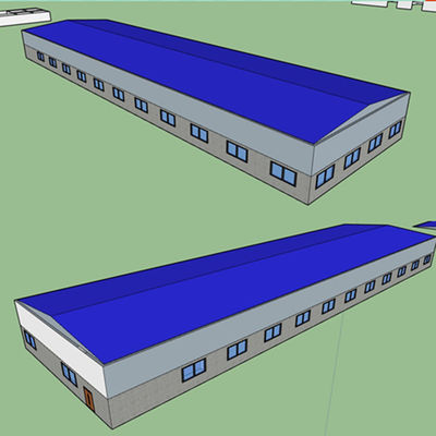 คุณภาพ  Q355 / Q235 Steel Structure Farm Frame Prefab Building Construction GB โรงงาน