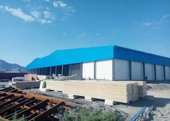 คุณภาพ  100m*40m Prefab Steel Structure Workshop House Frame Industrial Building โรงงาน