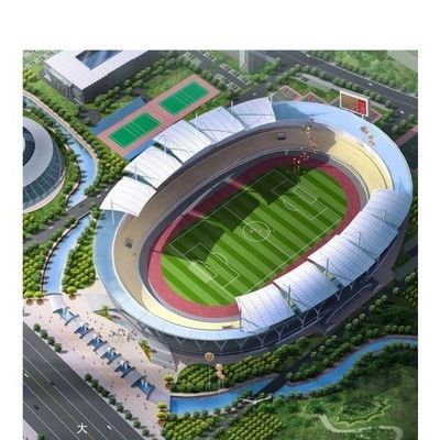 สนามกีฬาโครงสร้างเหล็กขนาดใหญ่ Span โครงสร้างพื้นที่สำเร็จรูปที่เชื่อถือได้
