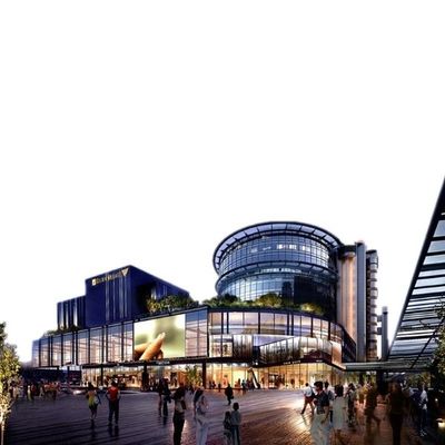 Q235 Q355 โครงสร้างเหล็กห้างสรรพสินค้าซูเปอร์มาร์เก็ตขนาดใหญ่