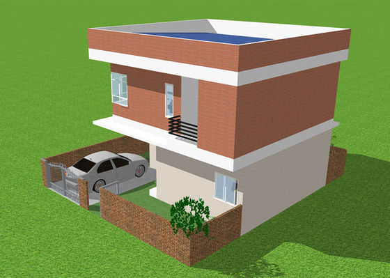 โครงสร้างเหล็กน้ำหนักเบา ODM Windproof บ้านสำเร็จรูปเหล็กเบา
