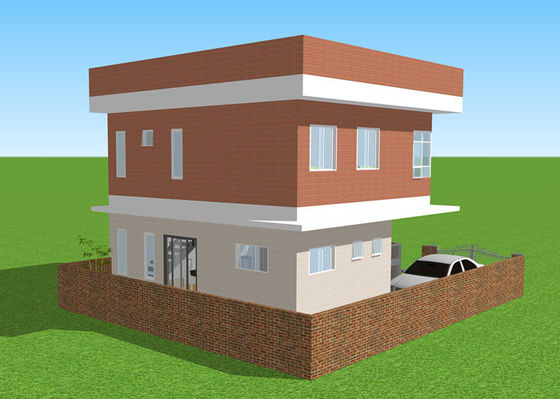 โครงสร้างเหล็กน้ำหนักเบา ODM Windproof บ้านสำเร็จรูปเหล็กเบา