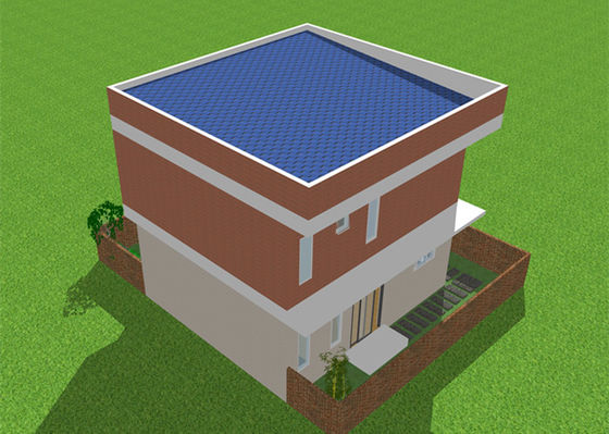 โครงสร้างเหล็กน้ำหนักเบา ODM Windproof บ้านสำเร็จรูปเหล็กเบา
