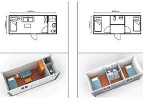 บ้านตู้คอนเทนเนอร์พับได้สังกะสีบ้านโมดูลาร์เหล็กสำเร็จรูป