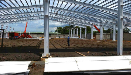โครงสร้างเหล็กโครงสร้างสำเร็จรูปพอร์ทัลอาคารโกดัง GB Standard