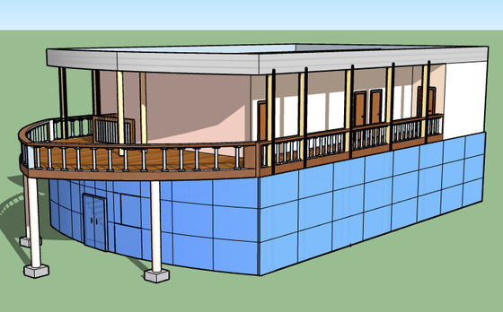 อาคาร Prefab ประเภทพาณิชย์ที่กําหนดเองที่ใช้สําหรับร้านอาหาร