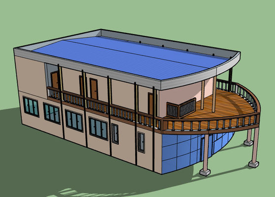 อาคาร Prefab ประเภทพาณิชย์ที่กําหนดเองที่ใช้สําหรับร้านอาหาร