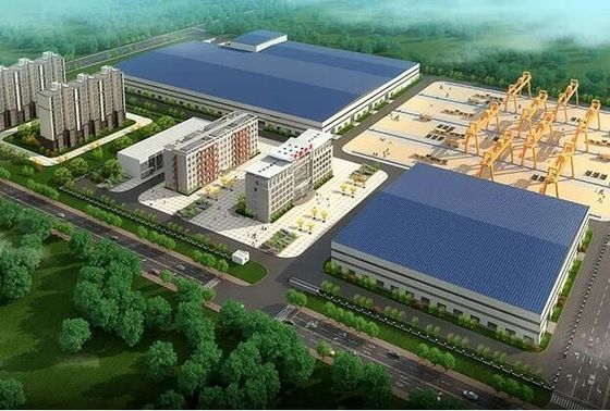 โครงสร้างเหล็ก Prefab กระบวนการโรงงาน Portal โรงงานโครงสร้างเหล็ก