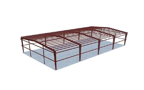 อาคาร Prefab กรอบ Gable โลหะเบา โครงสร้างเหล็กอุตสาหกรรม