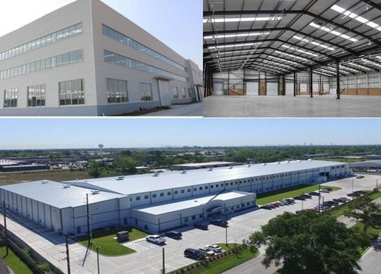 อาคารโครงสร้างสแตนเลส Prefab Portal Frame สําหรับเก็บของด้วยสแตนเลส H-Section