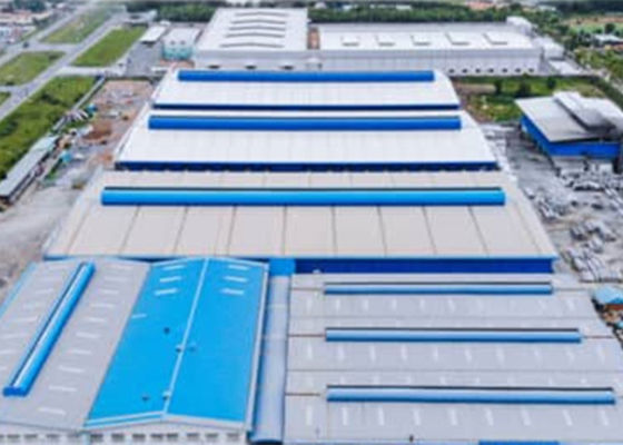 Q355 การประชุมเชิงปฏิบัติการโครงสร้างเหล็กส่วนเชื่อม H ทาสี