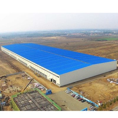 อุตสาหกรรม Prefabricated H Section Steel Structure Frame อาคารโครงสร้างโกดัง
