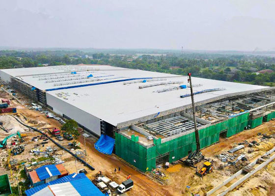 อาคารโครงสร้างเหล็กเบา สําหรับโรงงาน Prefab