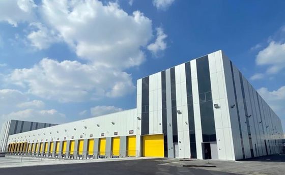 โรงงานโรงรถไฟฟ้าเบาๆ โลลเดอร์ / โลเดอร์ H Section Steel Structure Workshop