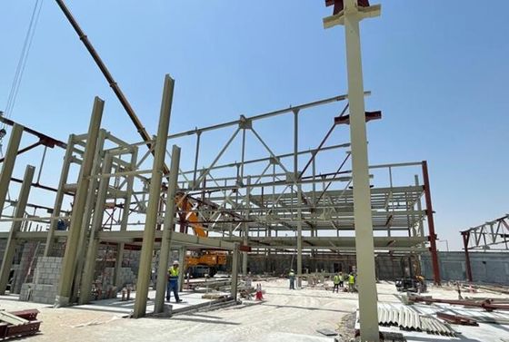 โรงงานโรงรถไฟฟ้าเบาๆ โลลเดอร์ / โลเดอร์ H Section Steel Structure Workshop