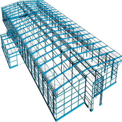 โกดังโครงสร้างเหล็ก Prefab สําหรับอาคารพาณิชย์และการเกษตร