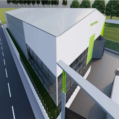 โครงสร้างกรอบเหล็กเบา โรงงานคลังสินค้าสําหรับการสั่งซื้อ