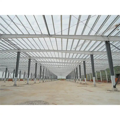 โกดังสแตนเลส Prefab Structure พร้อมอุปกรณ์ประกอบความละเอียดและหน้าต่างอลูมิเนียม