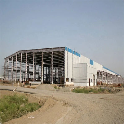 Q355B/ Q235B โกดังโลหะเหล็กที่มีคอลัมน์ส่วน H ที่ม้วนร้อน
