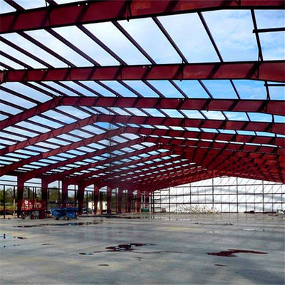 การออกแบบการออกแบบ โรงงานโครงสร้างเหล็ก ด้วยวัสดุ Q355 และประตูเลื่อน