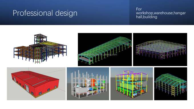 กริดสำเร็จรูปอาคารคลังสินค้าโลหะช่วงกว้าง ISO9001 1