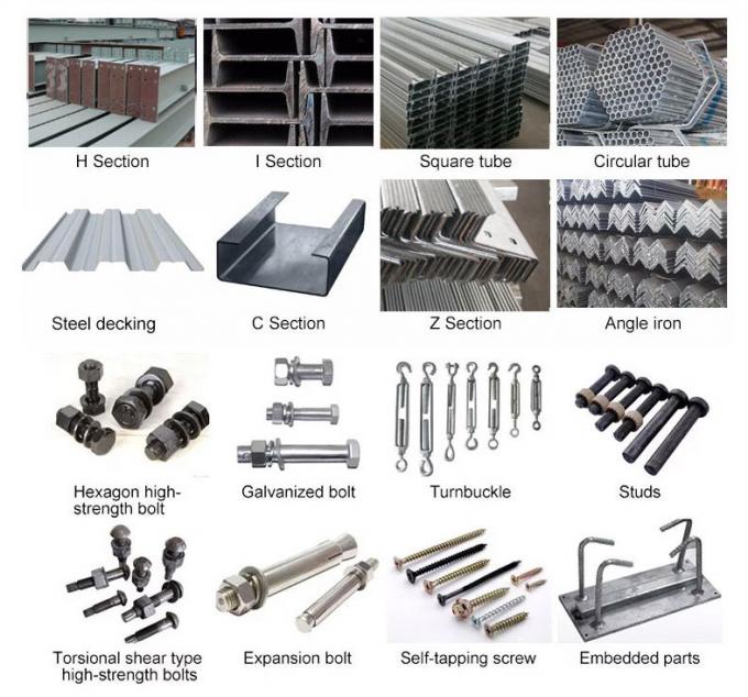 40 * 100 โครงสร้างเหล็กกริดอาคารโกดังข้อดีต้นทุนต่ำ 5