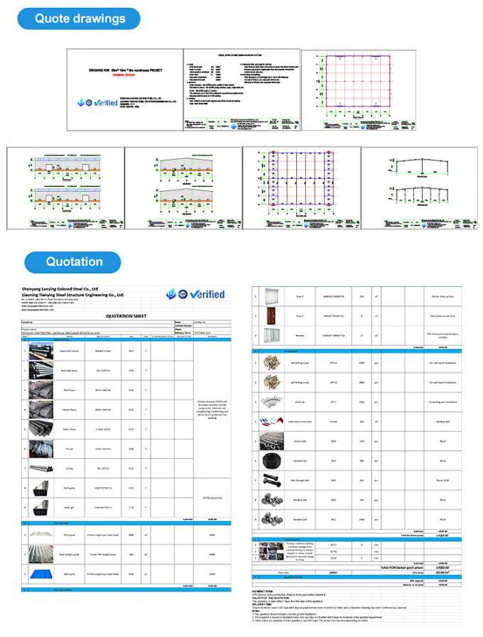โครงสร้างเหล็ก Q355B สำหรับการจัดเก็บอาคารคลังสินค้า 0