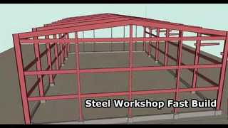 การประชุมเชิงปฏิบัติการการผลิตและแปรรูปโครงสร้างเหล็กพร้อมหลังคาแหลม